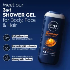 NIVEA MEN Sport 3-in-1 Douchegel 250 ML