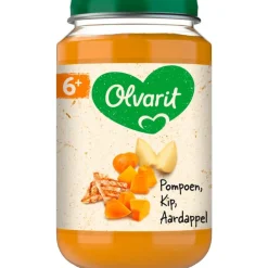 Olvarit Pompoen Kip Aardappel Babyhapje 6+ maanden 200 GR