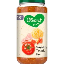 Olvarit Spaghetti Tomaat Ham Babyhapje 18+ maanden 250 GR