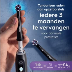 Oral-B iO Radiant White Opzetborstels Zwart 4 Stuks