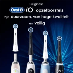 Oral-B iO Radiant White Opzetborstels Zwart 4 Stuks