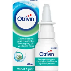 Otrivin Zoutoplossing Plus Eucalyptus Neusspray bij een Verstopte Neus 20 ML