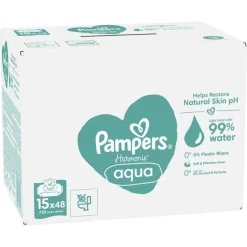 Pampers Harmonie Aqua Billendoekjes 15x48 Stuks