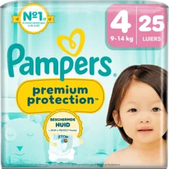 Pampers Premium Protection Luiers Maat 4 9-14 KG 25 Stuks