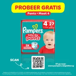Pampers Premium Protection Pants Luierbroekjes Maat 4 9-15 KG 19 Stuks