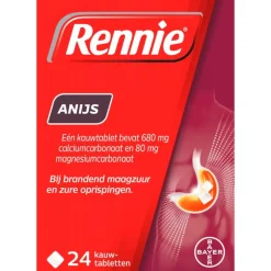 Rennie Anijs Kauwtabletten Bij Brandend Maagzuur 24 stuks