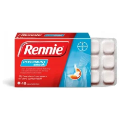 Rennie Pepermunt Kauwtabletten Bij Brandend Maagzuur 48 stuks
