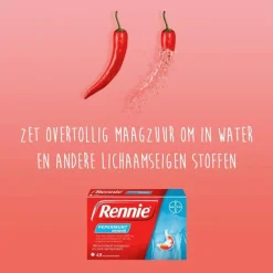 Rennie Pepermunt Kauwtabletten Bij Brandend Maagzuur 48 stuks