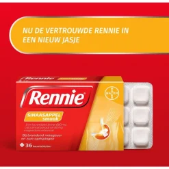 Rennie Sinaasappel Kauwtabletten Bij Brandend Maagzuur 36 stuks