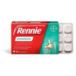 Rennie Suikervrij Kauwtabletten Bij Brandend Maagzuur 36 Stuks