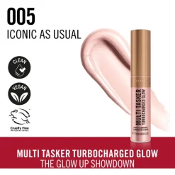 Rimmel London Multi Tasker Turbocharged Glow Liquid Illuminator Highlighter - Roze - 005 Iconic as usual