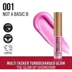 Rimmel London Multitasker Turbocharged Glow Liquid Illuminator Blush - Roze - 001 Not a Basic B