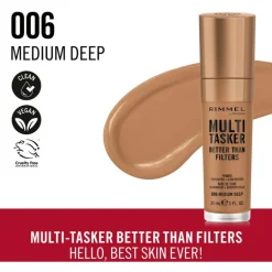 Rimmel London Multi-Tasker Better Than Filters Primer 006 Medium Deep