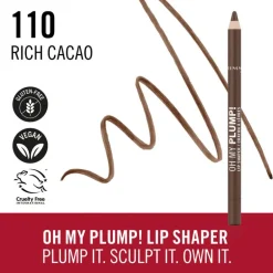 Rimmel London Oh My Plump! Lip Liner - Bruin - 110 Rich Cacao