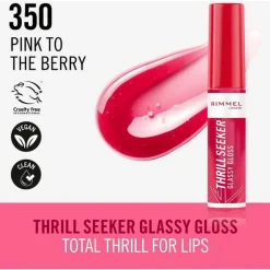 Rimmel London Thrill Seeker Glassy Gloss Lipgloss 350 Pink To The Berry 10 ML
