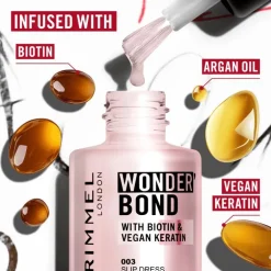 Rimmel London Wonder'Bond Care+Color Nagellak - Roze - 003 Slip Dress