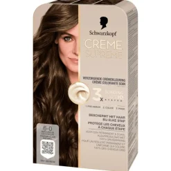Schwarzkopf Creme Supreme Haarkleuring 6-0 Natuurlijk Lichtbruin