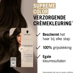 Schwarzkopf Creme Supreme Haarkleuring 4-0 Natuurlijk Donkerbruin