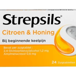 Strepsils Citroen & Honing Zuigtabletten 24 Stuks
