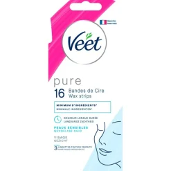 Veet Pure Gezicht Hyppoallergene Koude Wasstrips 16 ST