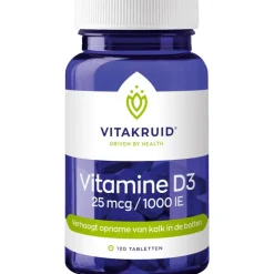 Vitakruid Vitamine D3 25 mcg / 1000 IE - 120 tabletten