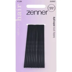Zenner Haarschuifje 12x Extra Grip 7cm Zwart 2,50